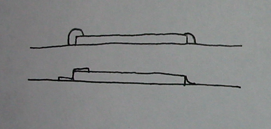 Note the outline at the top right