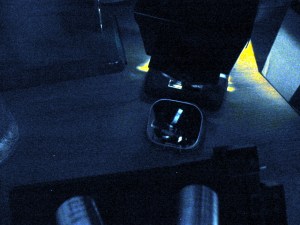 Filament image as seen in mirror.