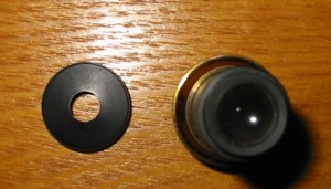 Note the large size of the anterior optical element.