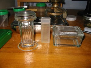 From left, vertical Coplin, plastic slide mailer, horizontal Coplin.