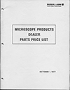Microscope Products Dealer Parts Price List