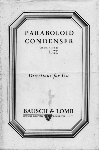 PARABOLOID CONDENSER Directions for Use
