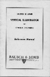 VERTICAL ILLUMINATOR for OPAQUE SPECIMENS Reference Manual
